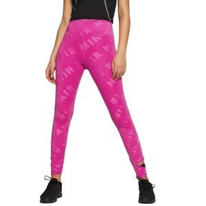 Nike Air Fire Pink Reflective Silver Heritage High-Waisted 7/8 Leggings Size XL